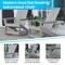 Merrick Lane Wellington UV Treated All-Weather Polyresin Adirondack Rocking Chair for Patio, Sunroom, Deck and More